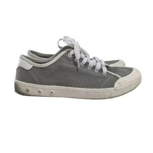 Rag & Bone Gray White Standard Issue Canvas Sneakers Size 40 US 10 Lace Up Low